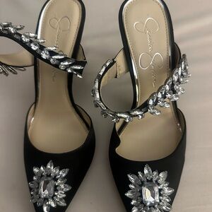 Jessica Simpson Black Embellished Women's Heels